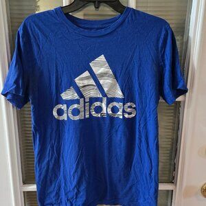 Boys Adidas T-Shirt in Blue - Size L (14/16)